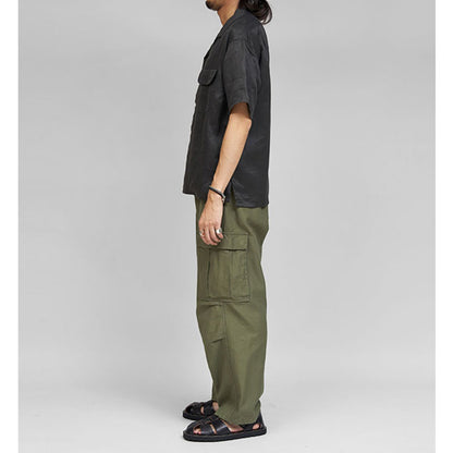 Nigel Cabourn ナイジェルケーボン リネンツイル オープンカラーシャツ 11005 11010 開襟 半袖シャツ メンズ