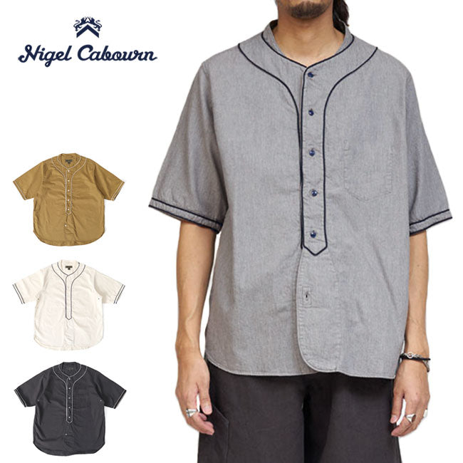 Nigel Cabourn ナイジェルケーボン 50s ビンテージ ベースボールシャツ 80460011001 半袖シャツ メンズ