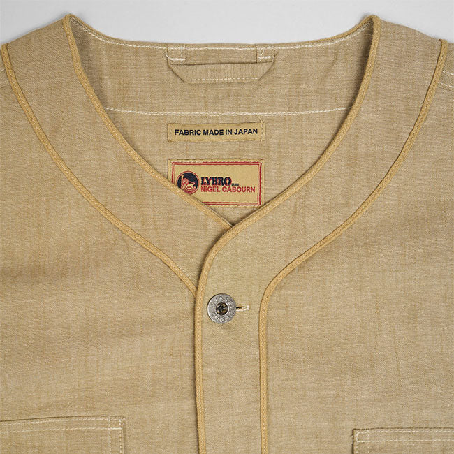 Nigel Cabourn ナイジェルケーボン ライブロ S-52 ウォッシュドデニム ベースボールシャツ 80461311000 半袖シャツ メンズ