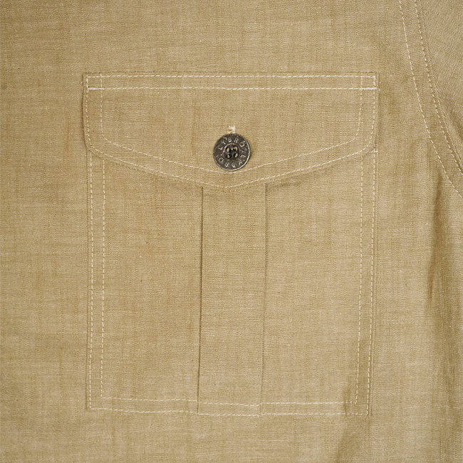 Nigel Cabourn ナイジェルケーボン ライブロ S-52 ウォッシュドデニム ベースボールシャツ 80461311000 半袖シャツ メンズ