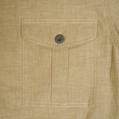 Nigel Cabourn ナイジェルケーボン ライブロ S-52 ウォッシュドデニム ベースボールシャツ 80461311000 半袖シャツ メンズ