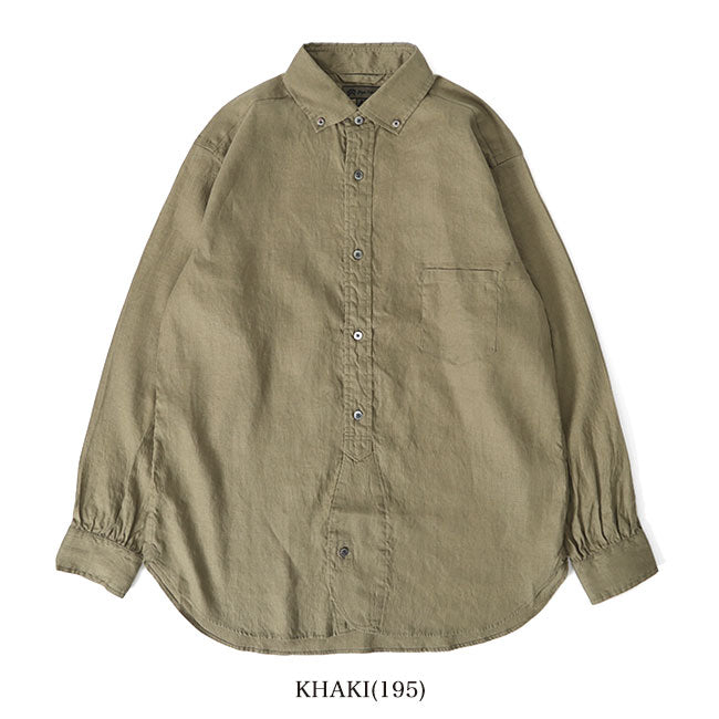 Nigel Cabourn ナイジェルケーボン ブリティッシュ ヘンプ オフィサーズシャツ 80460010005 ボタンダウン 長袖シャツ リネン メンズ