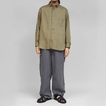 Nigel Cabourn ナイジェルケーボン ブリティッシュ ヘンプ オフィサーズシャツ 80460010005 ボタンダウン 長袖シャツ リネン メンズ