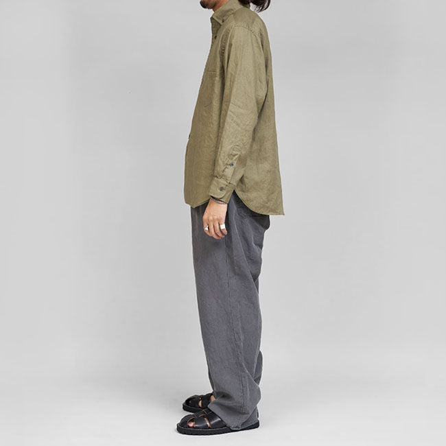 Nigel Cabourn ナイジェルケーボン ブリティッシュ ヘンプ オフィサーズシャツ 80460010005 ボタンダウン 長袖シャツ リネン メンズ