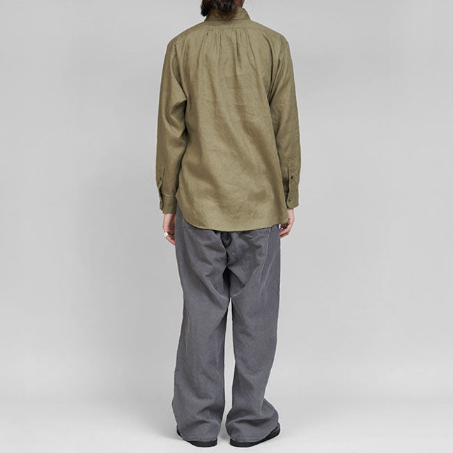 Nigel Cabourn ナイジェルケーボン ブリティッシュ ヘンプ オフィサーズシャツ 80460010005 ボタンダウン 長袖シャツ リネン メンズ