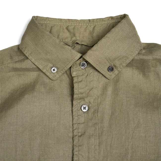 Nigel Cabourn ナイジェルケーボン ブリティッシュ ヘンプ オフィサーズシャツ 80460010005 ボタンダウン 長袖シャツ リネン メンズ