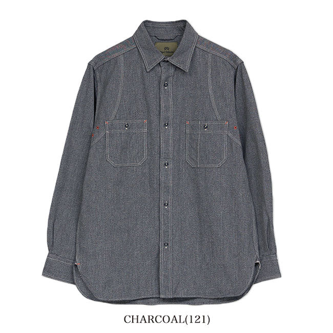 Nigel Cabourn ナイジェルケーボン ソルト&ペッパー メディカルシャツ 80460010051 ごま塩 長袖シャツ メンズ