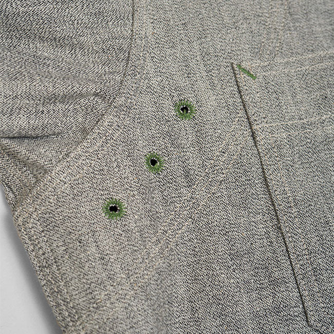 Nigel Cabourn ナイジェルケーボン ソルト&ペッパー メディカルシャツ 80460010051 ごま塩 長袖シャツ メンズ