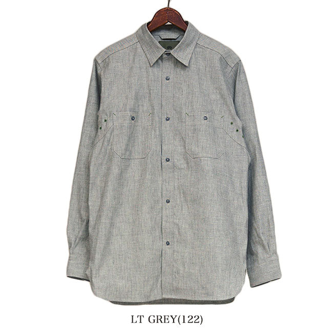 Nigel Cabourn ナイジェルケーボン ソルト&ペッパー メディカルシャツ 80460010051 ごま塩 長袖シャツ メンズ