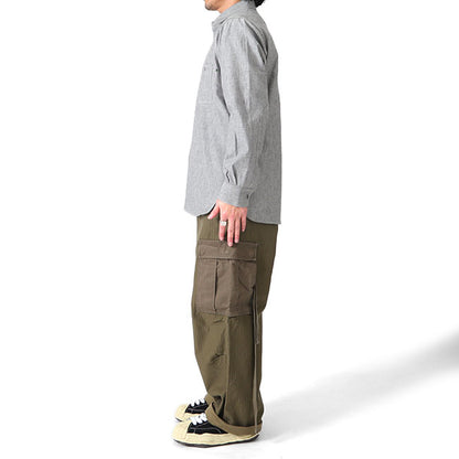 Nigel Cabourn ナイジェルケーボン ソルト&ペッパー メディカルシャツ 80460010051 ごま塩 長袖シャツ メンズ