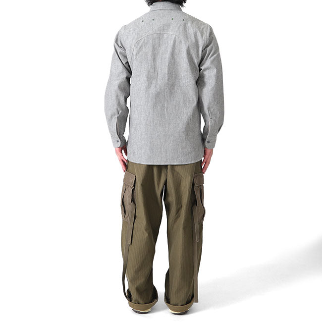 Nigel Cabourn ナイジェルケーボン ソルト&ペッパー メディカルシャツ 80460010051 ごま塩 長袖シャツ メンズ