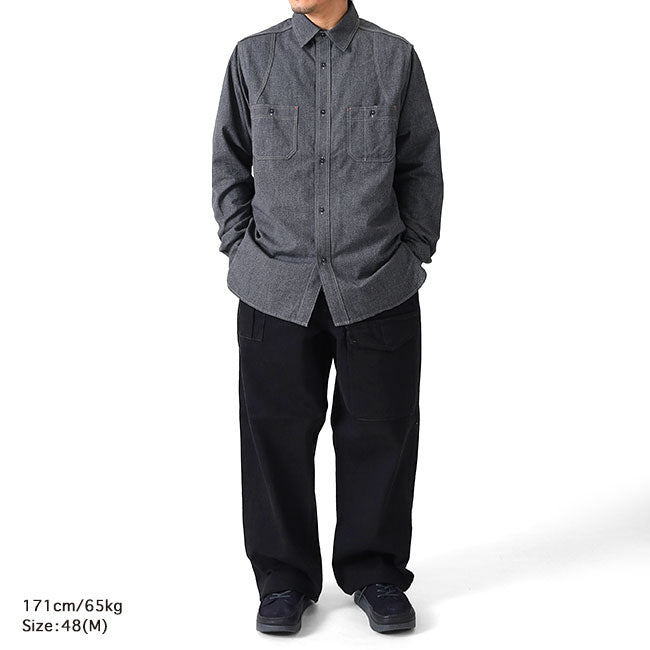 Nigel Cabourn ナイジェルケーボン ソルト&ペッパー メディカルシャツ 80460010051 ごま塩 長袖シャツ メンズ