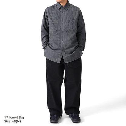 Nigel Cabourn ナイジェルケーボン ソルト&ペッパー メディカルシャツ 80460010051 ごま塩 長袖シャツ メンズ