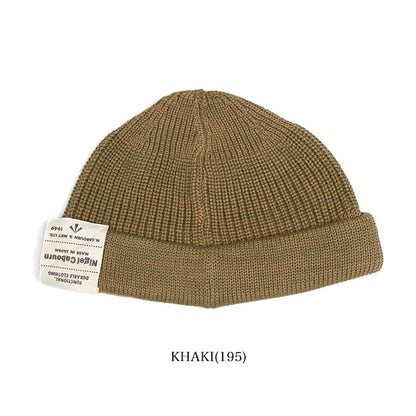 Nigel Cabourn ナイジェルケーボン ラベルロゴ ショート ニットキャップ 80460066010 ビーニー 帽子 メンズ レディース ギフト プレゼント