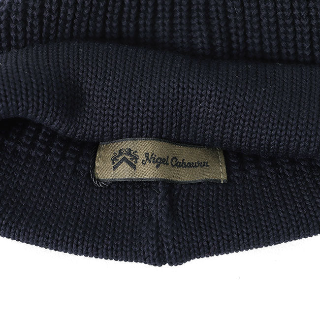 Nigel Cabourn ナイジェルケーボン ラベルロゴ ショート ニットキャップ 80460066010 ビーニー 帽子 メンズ レディース ギフト プレゼント