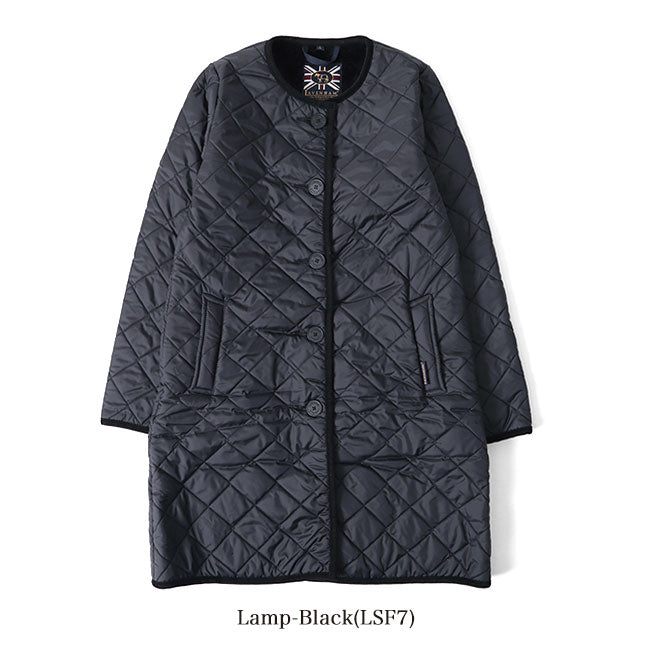 LAVENHAM ラベンハム LOUND ラウンド 裏ファー ノーカラー キルティングコート J281912 レディース