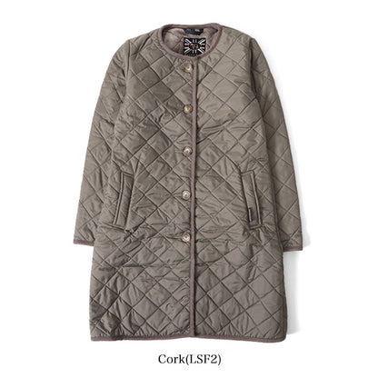 LAVENHAM ラベンハム LOUND ラウンド 裏ファー ノーカラー キルティングコート J281912 レディース