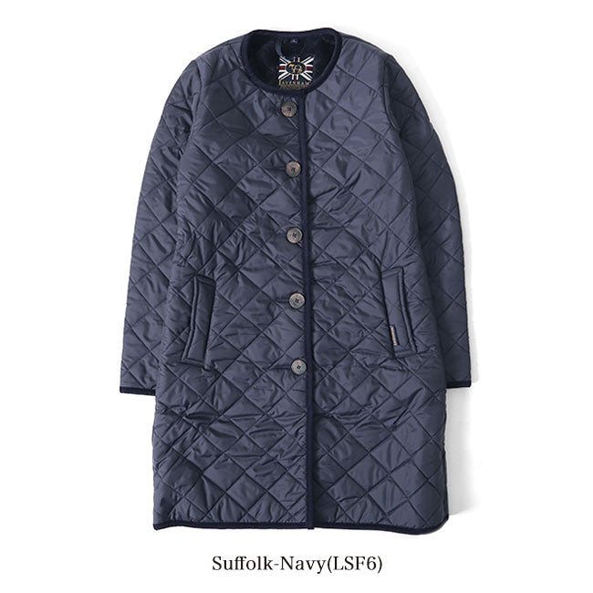 LAVENHAM ラベンハム LOUND ラウンド 裏ファー ノーカラー キルティングコート J281912 レディース