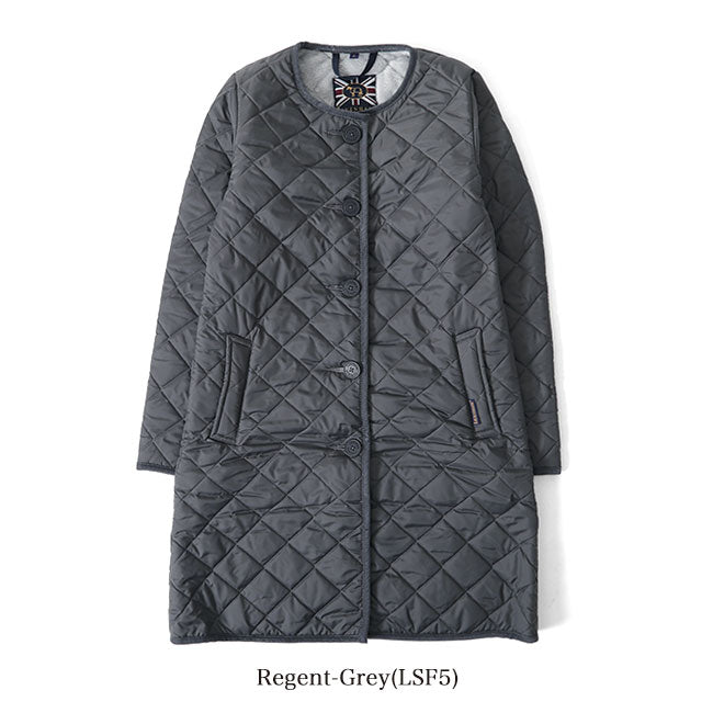 LAVENHAM ラベンハム LOUND ラウンド 裏ファー ノーカラー キルティングコート J281912 レディース