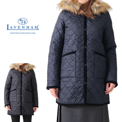 LAVENHAM ラベンハム FALKENHAM フォークナム ファー フード付き キルティングジャケット J281906 レディース