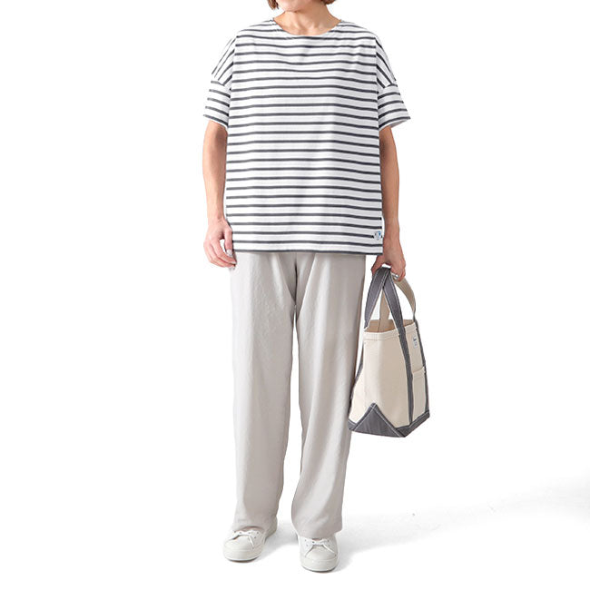 ORCIVAL オーシバル 40/2 ジャージー ワイド ボートネック Tシャツ RC-9255 無地 ボーター 半袖Tシャツ レディース