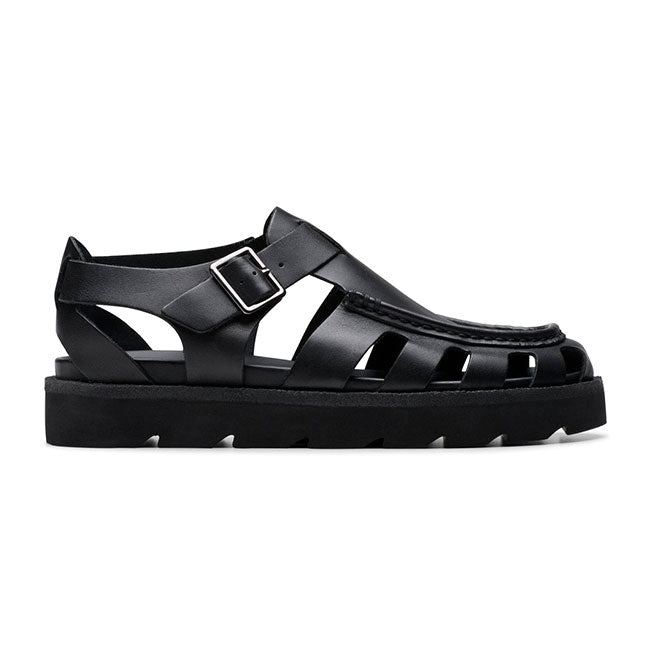 CLARKS クラークス Meare Buckle メアバックル フィッシャーマン サンダル スニーカー 26180755 黒 ブラック メンズ レディース