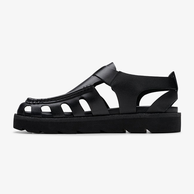 CLARKS クラークス Meare Buckle メアバックル フィッシャーマン サンダル スニーカー 26180755 黒 ブラック メンズ レディース