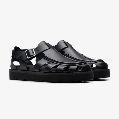 CLARKS クラークス Meare Buckle メアバックル フィッシャーマン サンダル スニーカー 26180755 黒 ブラック メンズ レディース
