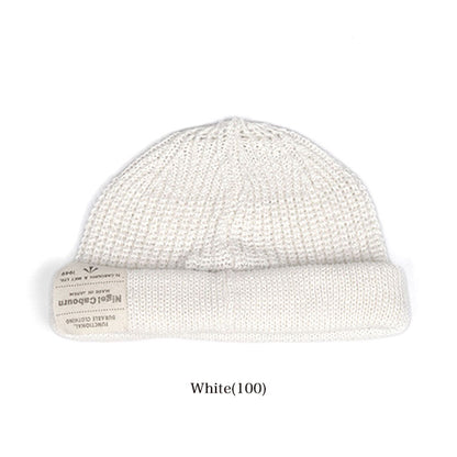 Nigel Cabourn ナイジェルケーボン ラベルロゴ ヘンプ ニットキャップ 66015 ビーニー 帽子 メンズ レディース