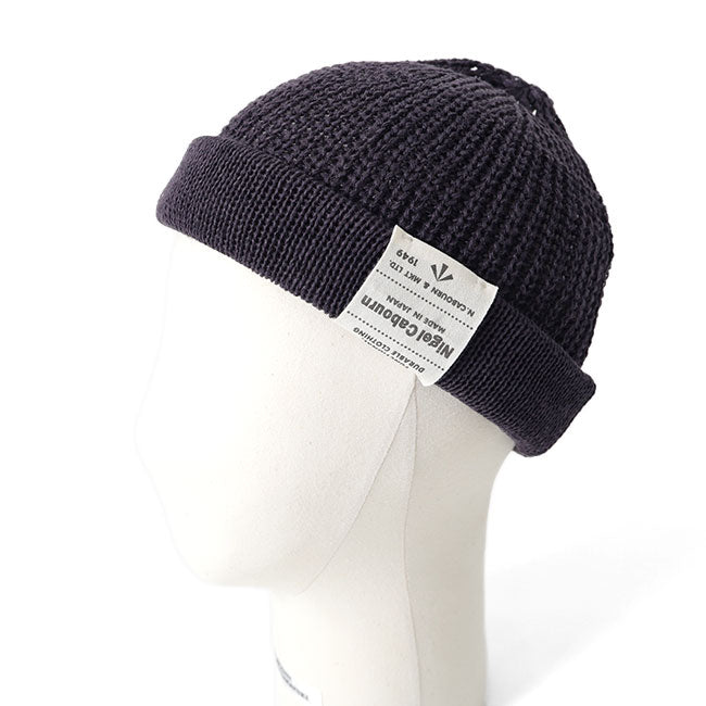 Nigel Cabourn ナイジェルケーボン ラベルロゴ ヘンプ ニットキャップ 66015 ビーニー 帽子 メンズ レディース
