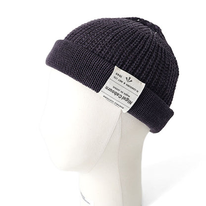 Nigel Cabourn ナイジェルケーボン ラベルロゴ ヘンプ ニットキャップ 66015 ビーニー 帽子 メンズ レディース