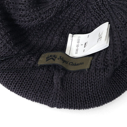 Nigel Cabourn ナイジェルケーボン ラベルロゴ ヘンプ ニットキャップ 66015 ビーニー 帽子 メンズ レディース