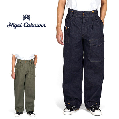 Nigel Cabourn ナイジェルケーボン ブリティッシュアーミー 2タック ルーズ デニムパンツ 80450050004 ワイド ジーンズ メンズ