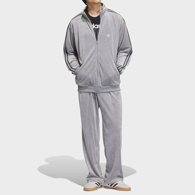 adidas アディダスオリジナルス ベッケンバウアー ベロア トラックトップジャージ JM2271 シルバー メンズ レディース
