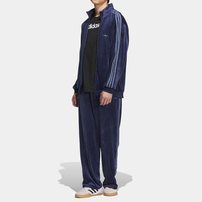 adidas アディダスオリジナルス ベッケンバウアー ベロア トラックパンツジャージ JM2266 ネイビー メンズ レディース