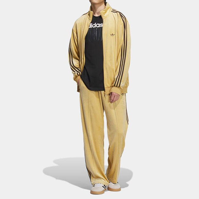 adidas アディダスオリジナルス ベッケンバウアー ベロア トラックパンツジャージ JM2267 ベージュ メンズ レディース