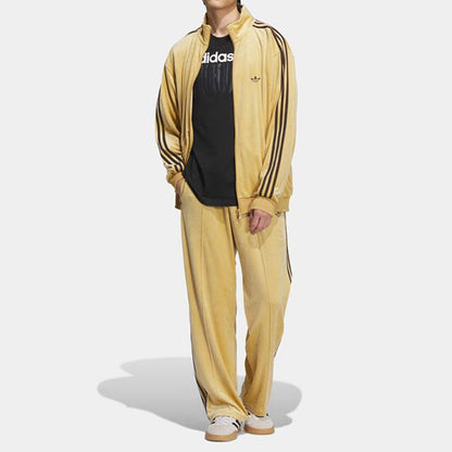 adidas アディダスオリジナルス ベッケンバウアー ベロア トラックパンツジャージ JM2267 ベージュ メンズ レディース