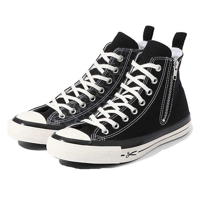 DENHAM × Converse デンハム コンバース コラボ ヒョウ柄 キャンバス サイドジップ オールスター レオパード ブラック 黒 (メンズ レディース)