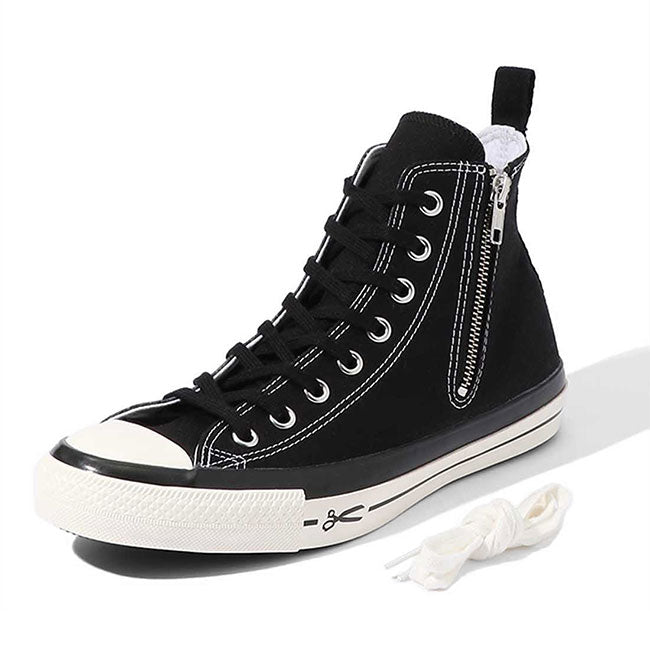 DENHAM × Converse デンハム コンバース コラボ ヒョウ柄 キャンバス サイドジップ オールスター レオパード ブラック 黒 (メンズ レディース)
