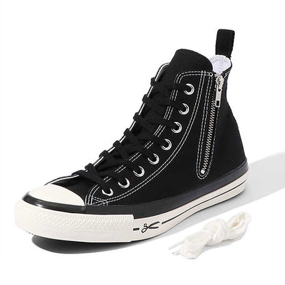 DENHAM × Converse デンハム コンバース コラボ ヒョウ柄 キャンバス サイドジップ オールスター レオパード ブラック 黒 (メンズ レディース)