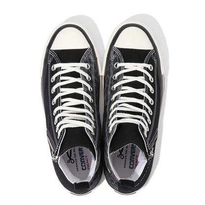 DENHAM × Converse デンハム コンバース コラボ ヒョウ柄 キャンバス サイドジップ オールスター レオパード ブラック 黒 (メンズ レディース)