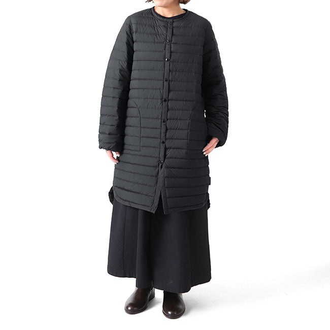Traditional Weatherwear トラディショナルウェザーウェア ARKLEY LONG DOWN アークリー ノーカラー ロング ダウン キルティングコート A222CIDCO0169OJ レディース