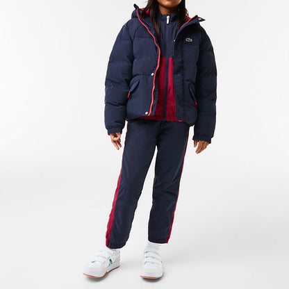 Lacoste ラコステ バックステッチロゴ フード付き ダウンジャケット BJ9828L キッズ