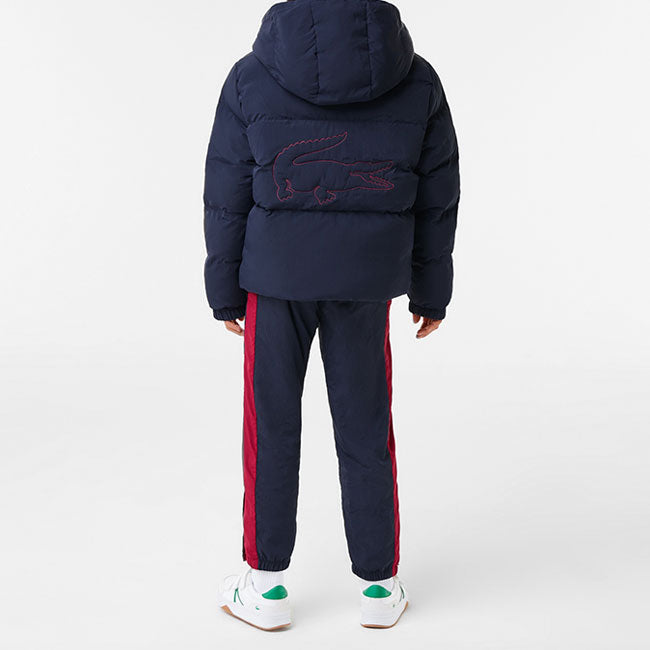 Lacoste ラコステ バックステッチロゴ フード付き ダウンジャケット BJ9828L キッズ