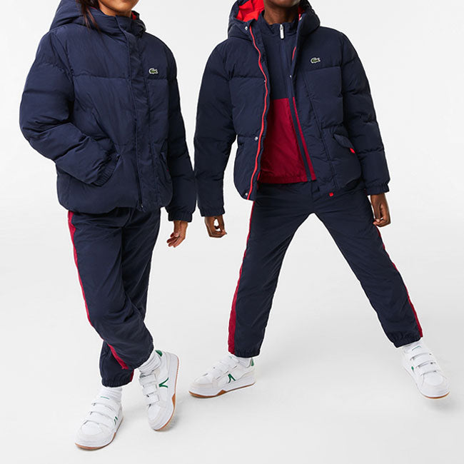 Lacoste ラコステ バックステッチロゴ フード付き ダウンジャケット BJ9828L キッズ