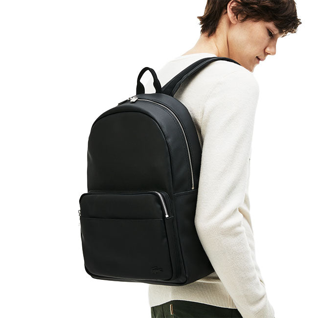 LACOSTE ラコステ フェイクレザー デイパック NH2583H バックパック リュック 黒