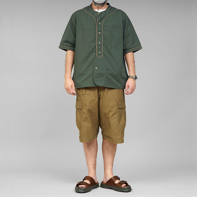 Nigel Cabourn ナイジェルケーボン 50s ヴィンテージ スタンドカラー ベースボールシャツ 80440011003 半袖シャツ メンズ