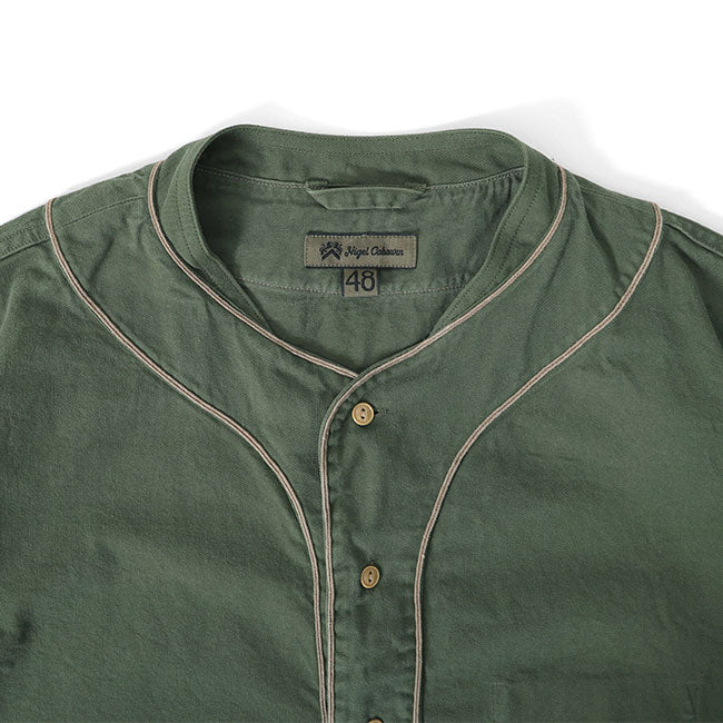 Nigel Cabourn ナイジェルケーボン 50s ヴィンテージ スタンドカラー ベースボールシャツ 80440011003 半袖シャツ メンズ