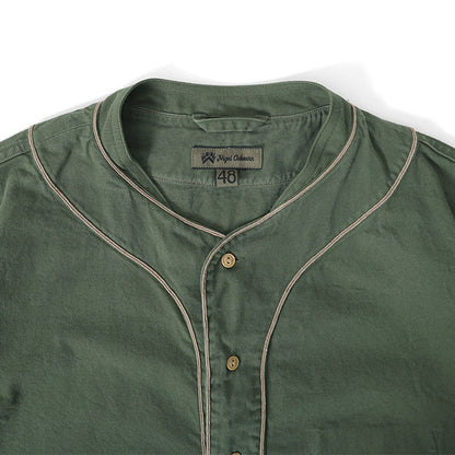 Nigel Cabourn ナイジェルケーボン 50s ヴィンテージ スタンドカラー ベースボールシャツ 80440011003 半袖シャツ メンズ