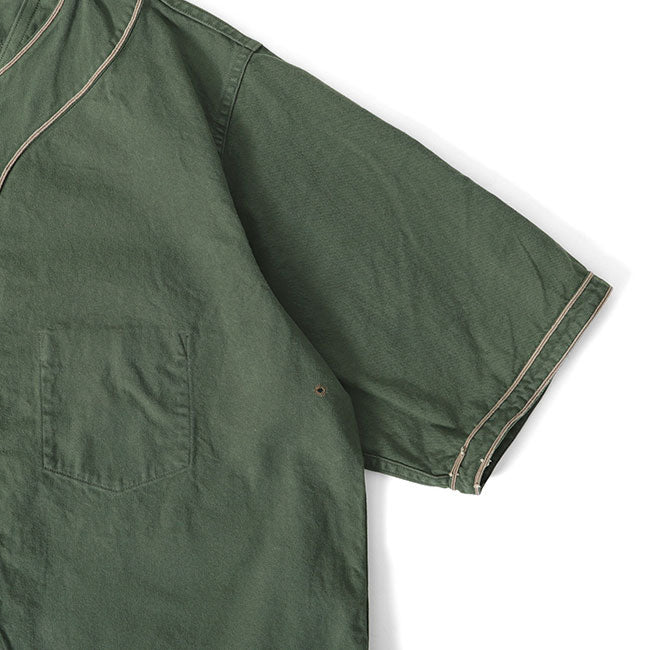Nigel Cabourn ナイジェルケーボン 50s ヴィンテージ スタンドカラー ベースボールシャツ 80440011003 半袖シャツ メンズ